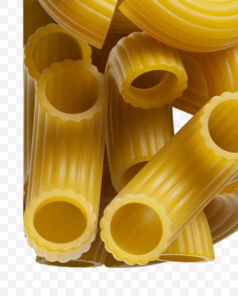 Letter K from Macaroni pasta Font on Yellow Images Creative Fonts - S39459