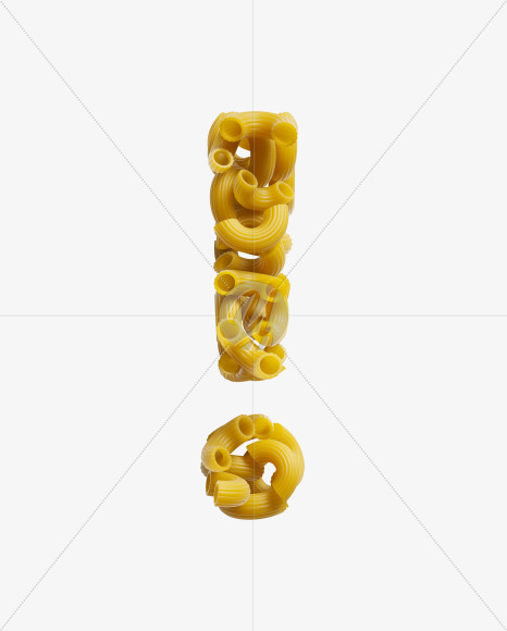 ! from Macaroni pasta Font on Yellow Images Creative Fonts - S39485