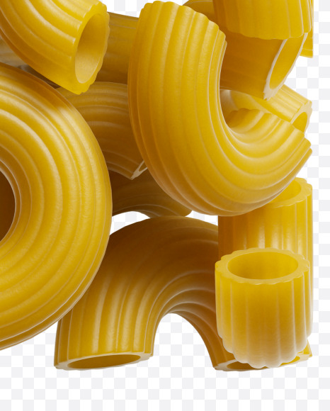 Letter H from Macaroni pasta Font on Yellow Images Creative Fonts - S39456