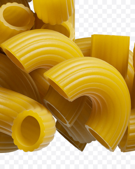 Letter E from Macaroni pasta Font on Yellow Images Creative Fonts - S39453
