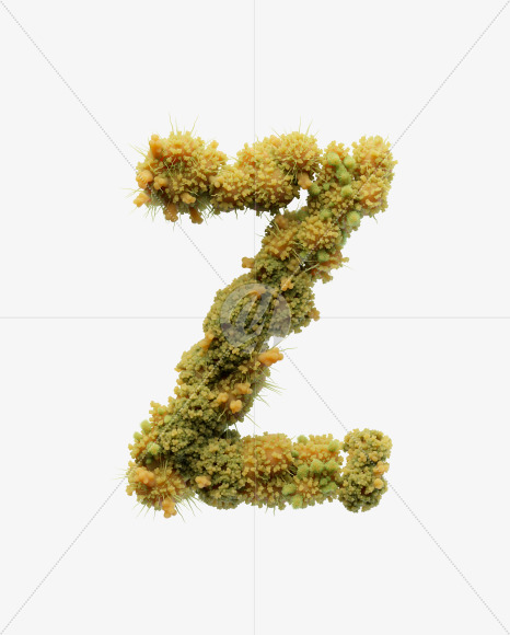 Letter Z from Flu Font on Yellow Images Creative Fonts - S39741