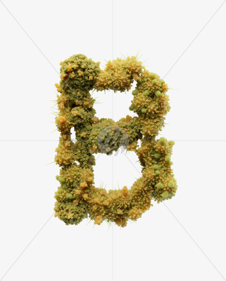 Letter B from Flu Font on Yellow Images Creative Fonts - S39717