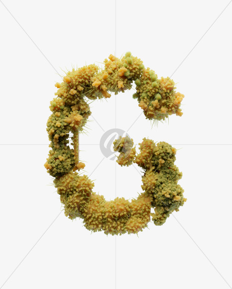 Letter G from Flu Font on Yellow Images Creative Fonts - S39722