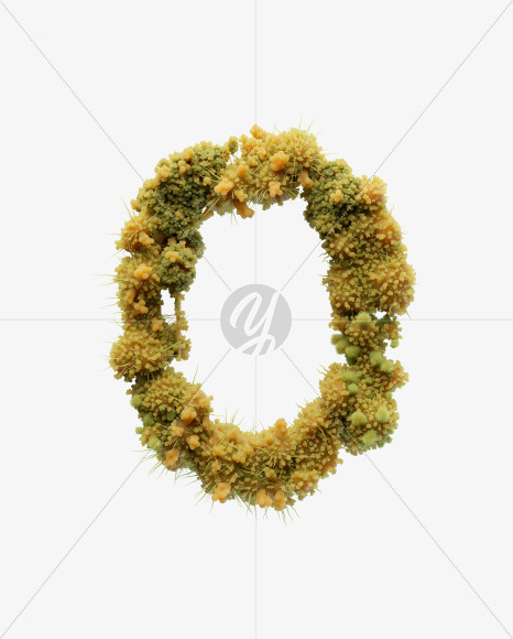 Letter O from Flu Font on Yellow Images Creative Fonts - S39730