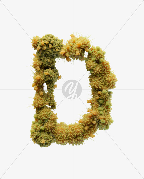 Letter D from Flu Font on Yellow Images Creative Fonts - S39719