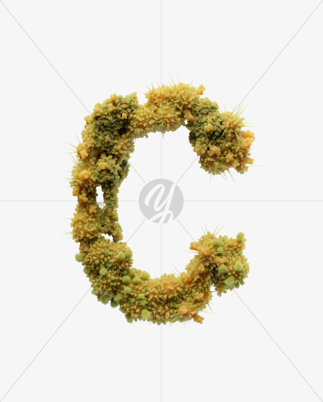 Letter C from Flu Font on Yellow Images Creative Fonts - S39718