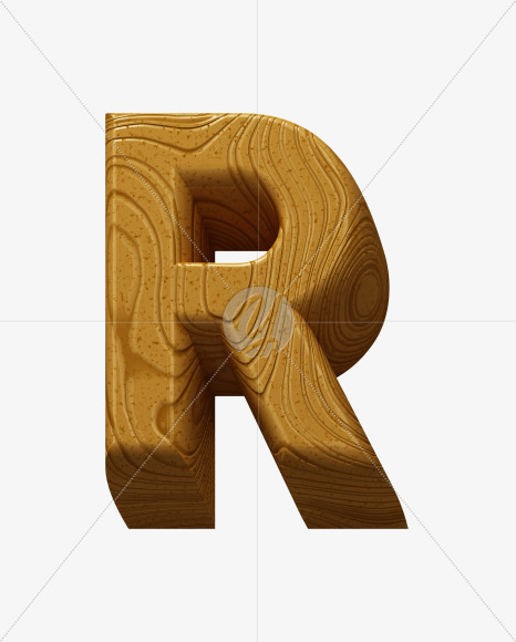 Letter R from Wooden Toy Font on Yellow Images Creative Fonts - S39780