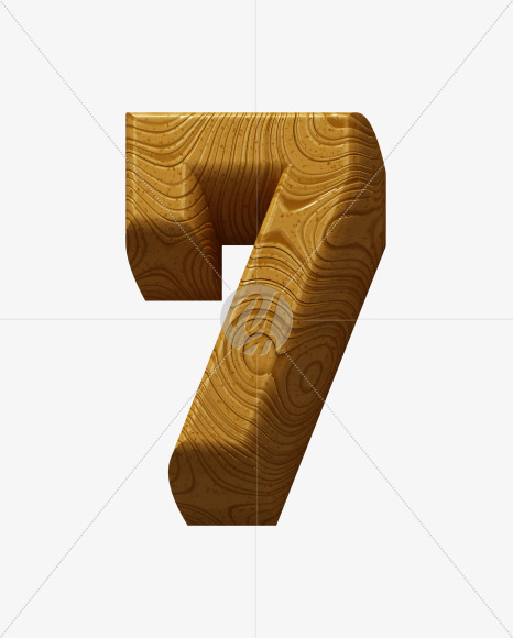 7 from Wooden Toy Font on Yellow Images Creative Fonts - S39795