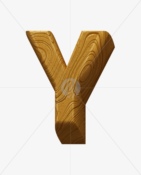 Letter Y from Wooden Toy Font on Yellow Images Creative Fonts - S39787