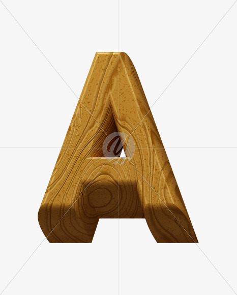 Letter A from Wooden Toy Font on Yellow Images Creative Fonts - S39763