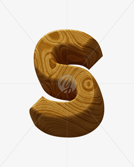 Letter S from Wooden Toy Font on Yellow Images Creative Fonts - S39781