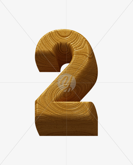 2 from Wooden Toy Font on Yellow Images Creative Fonts - S39790