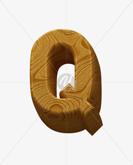 Letter Q from Wooden Toy Font on Yellow Images Creative Fonts - S39779