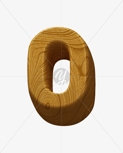 Letter O from Wooden Toy Font on Yellow Images Creative Fonts - S39777