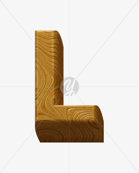 Letter L from Wooden Toy Font on Yellow Images Creative Fonts - S39774