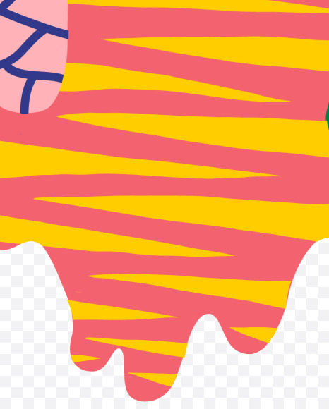 M uppercase from Drippy Font on Yellow Images Creative Fonts - S40001
