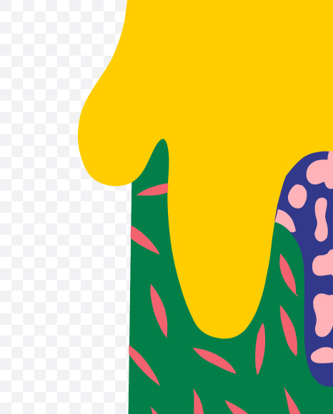 I uppercase from Drippy Font on Yellow Images Creative Fonts - S39997