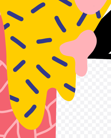F uppercase from Drippy Font on Yellow Images Creative Fonts - S39994