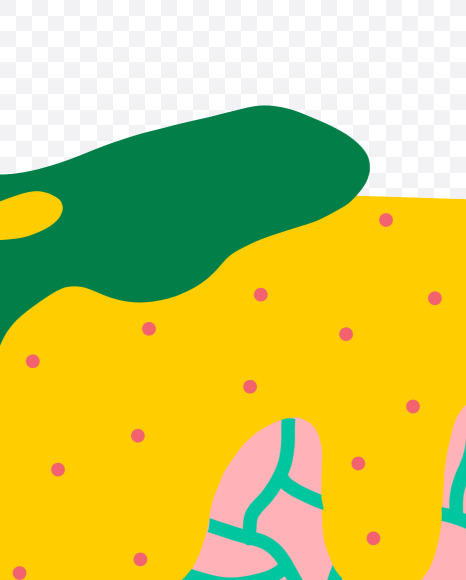 T uppercase from Drippy Font on Yellow Images Creative Fonts - S40008
