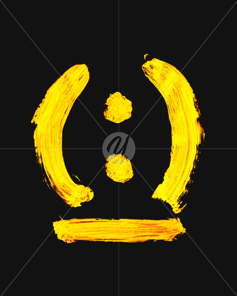 punctuation_2 from Golden Brush Font on Yellow Images Creative Fonts - S40103