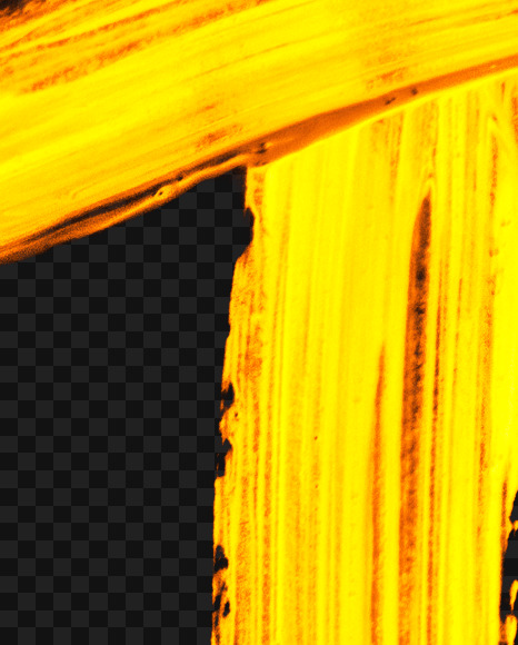 Letter T from Golden Brush Font on Yellow Images Creative Fonts - S40082