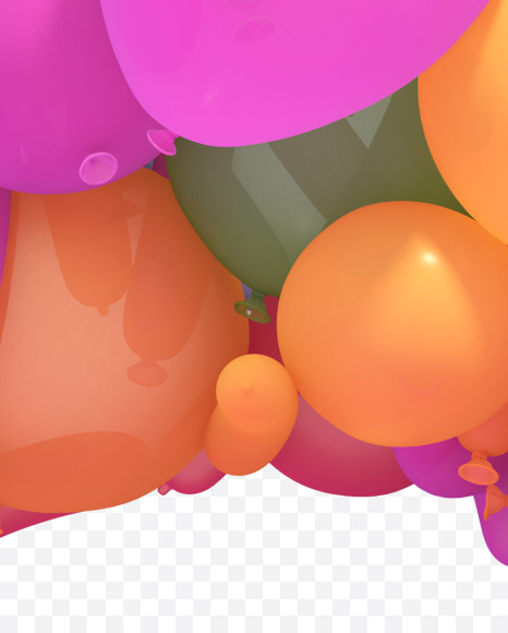 5 from Multicolored balloon font on Yellow Images Creative Fonts - S40273