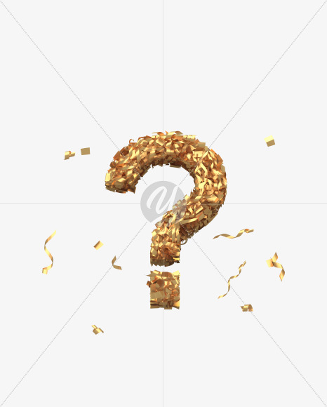 ? from Golden confetti font on Yellow Images Creative Fonts - S40414