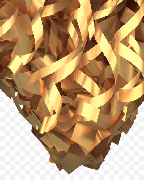 Heart from Golden confetti font on Yellow Images Creative Fonts - S40418