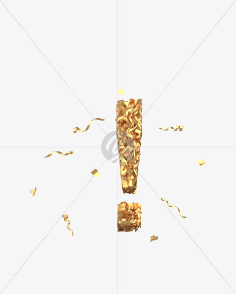 ! from Golden confetti font on Yellow Images Creative Fonts - S40413