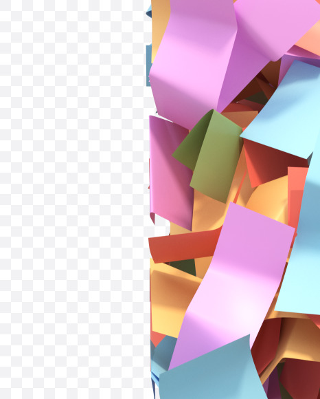 4 from Paper confetti font on Yellow Images Creative Fonts - S40503