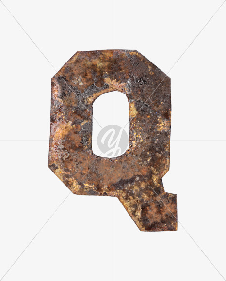 Letter Q from Old Time Font on Yellow Images Creative Fonts - S40629