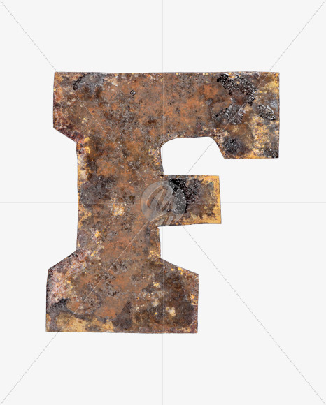 Letter F from Old Time Font on Yellow Images Creative Fonts - S40618