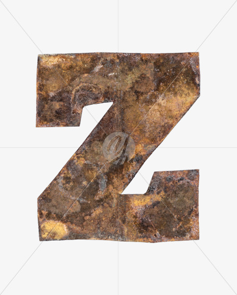 Letter Z from Old Time Font on Yellow Images Creative Fonts - S40638