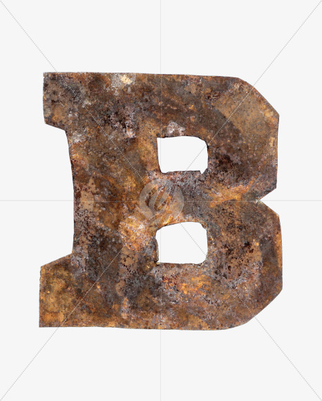 Letter B from Old Time Font on Yellow Images Creative Fonts - S40614