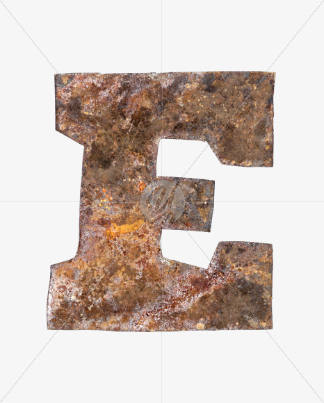 Letter E from Old Time Font on Yellow Images Creative Fonts - S40617