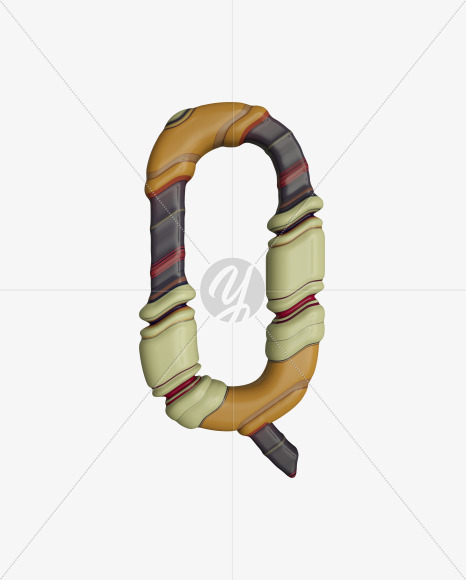 Letter Q from Speedy Font on Yellow Images Creative Fonts - S40674