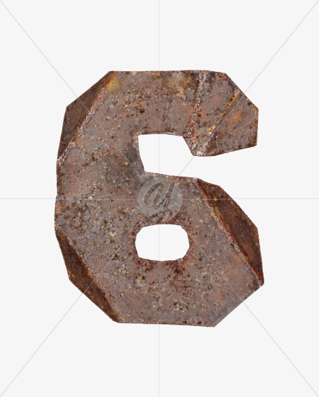 6 from Industrial Rust Font on Yellow Images Creative Fonts - S40734