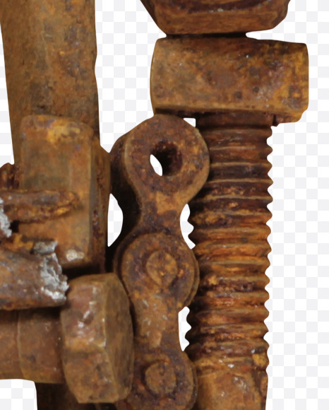 Letter H from Rusty Bolts Font on Yellow Images Creative Fonts - S40755