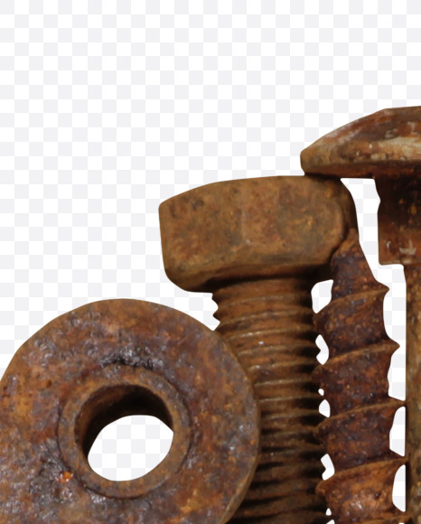 1 from Rusty Bolts Font on Yellow Images Creative Fonts - S40774