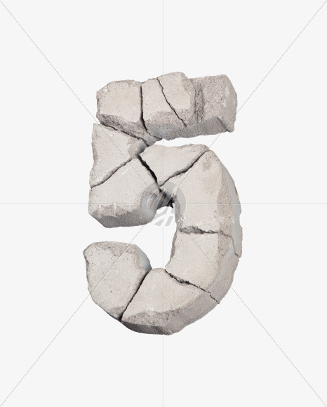 5 from Cracks Font on Yellow Images Creative Fonts - S40824