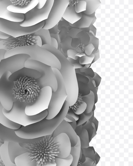 1 from White Paper flower Font on Yellow Images Creative Fonts - S40864
