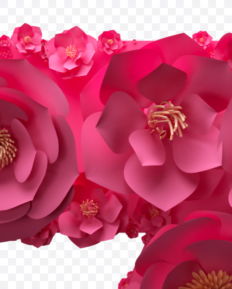 7 from Red Paper Flowers font on Yellow Images Creative Fonts - S40917