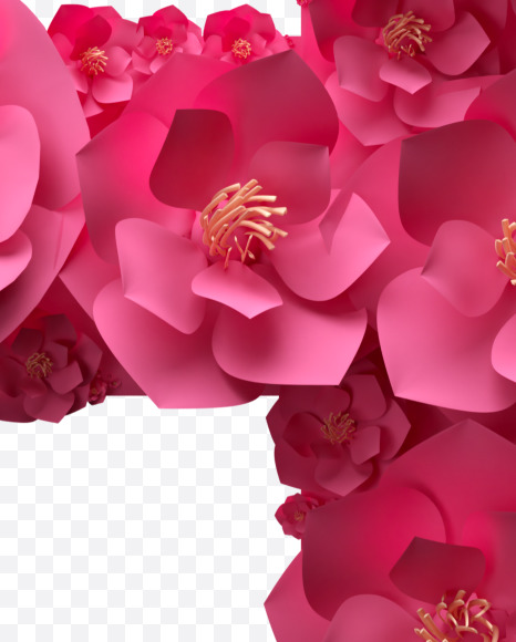 symbols from Red Paper Flowers font on Yellow Images Creative Fonts - S40930