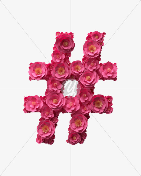 # from Red Paper Flowers font on Yellow Images Creative Fonts - S40923