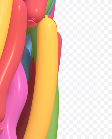 ! from Multicolored balloon font on Yellow Images Creative Fonts - S40969