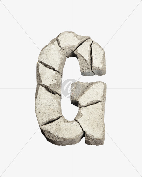 Letter G from Demolition Font on Yellow Images Creative Fonts - S41082