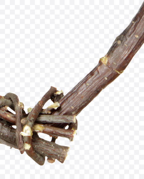 0 from Twigs Brown Font on Yellow Images Creative Fonts - S41203