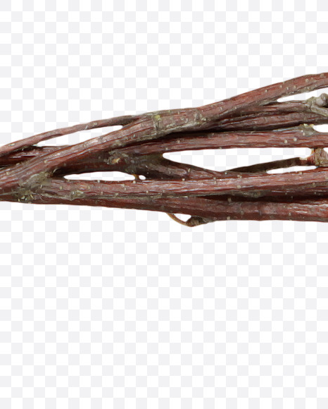 Letter F from Twigs Brown Font on Yellow Images Creative Fonts - S41173