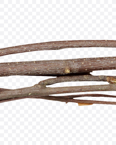 Letter E from Twigs Brown Font on Yellow Images Creative Fonts - S41172