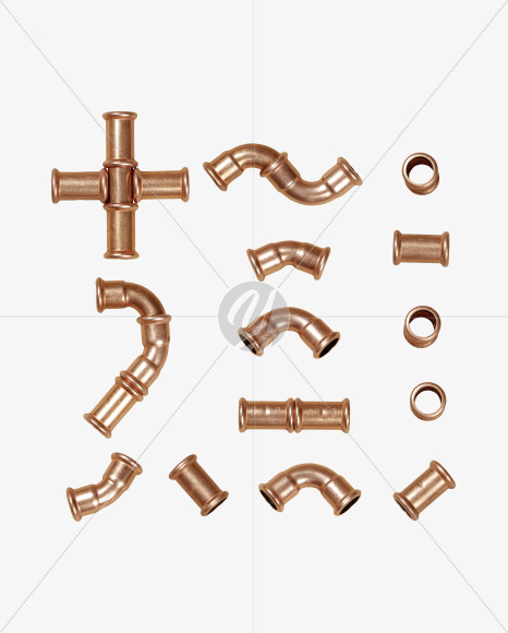 symbols from Copper Pipe Font on Yellow Images Creative Fonts - S41300